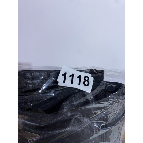 Spanx Leggings XL Black Faux Leather Slimming Tummy Control Compression Mobwife - Picture 10 of 10